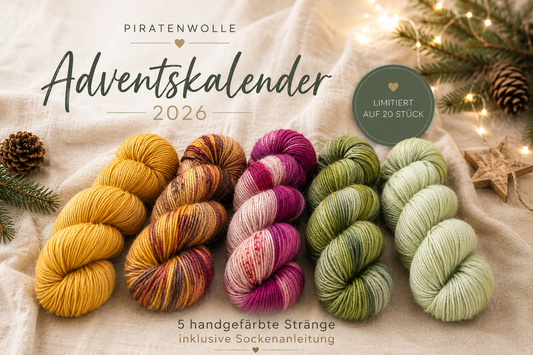 ADVENTSKALENDER 2026 Vorbestellung Sockenwolle 5x100g