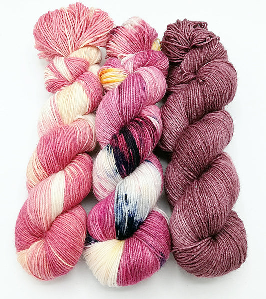 Garn-Set Sockenwolle  3x100g  75  Wolle, 25 Polyamid  #343
