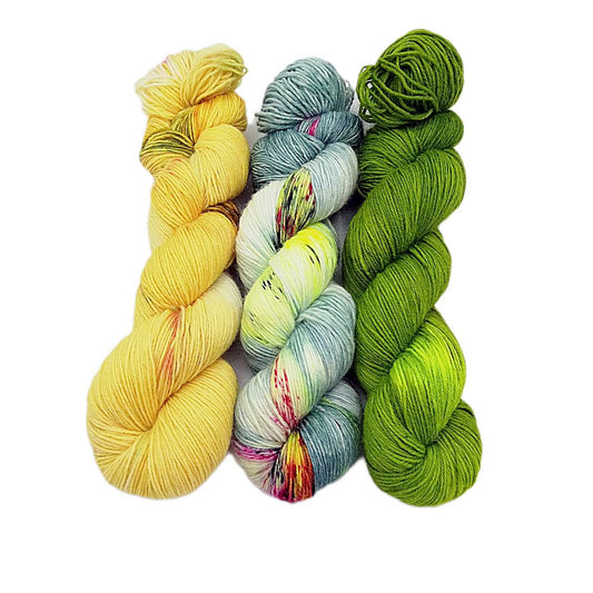 Garn-Set Sockenwolle  3x100g  75  Wolle, 25 Polyamid  #345