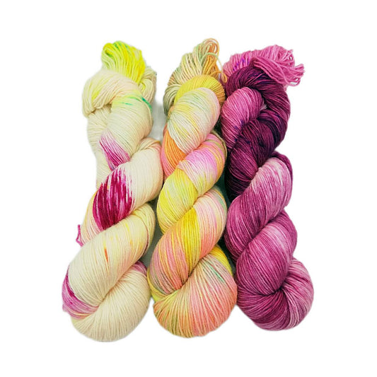 Garn-Set Sockenwolle  3x100g  75  Wolle, 25 Polyamid  #354