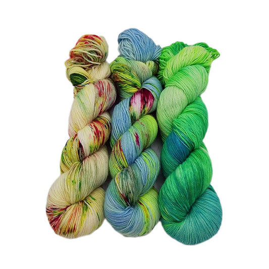 Garn-Set Sockenwolle  3x100g  75  Wolle, 25 Polyamid  #355