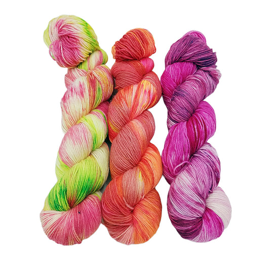 Garn-Set Sockenwolle  3x100g  75  Wolle, 25 Polyamid  #366