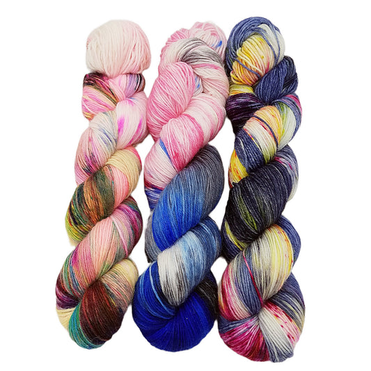 Garn-Set Sockenwolle  3x100g  75  Wolle, 25 Polyamid  #369