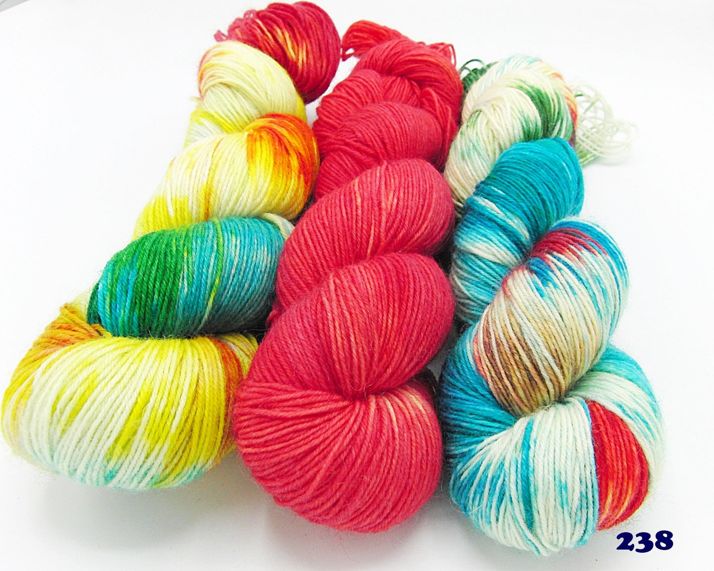 Garn-Set Sockenwolle  3x100g  75  Wolle, 25 Polyamid  #238
