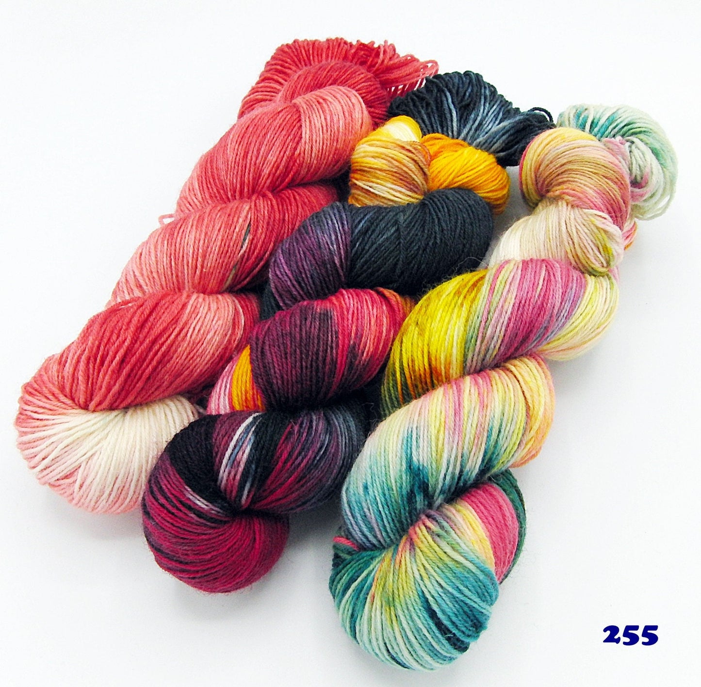 Garn-Set Sockenwolle  3x100g  75  Wolle, 25 Polyamid  #255