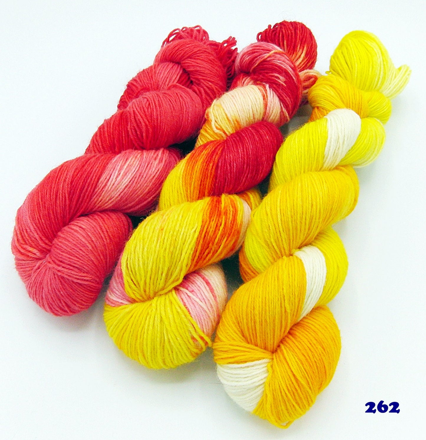 Garn-Set Sockenwolle  3x100g  75  Wolle, 25 Polyamid  #262