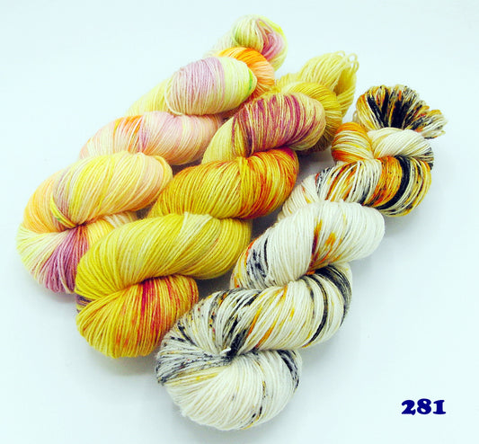 Garn-Set Sockenwolle  3x100g  75  Wolle, 25 Polyamid  #281