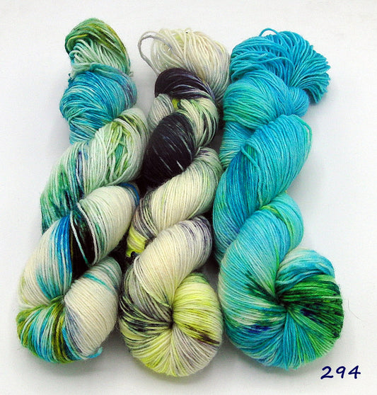Garn-Set Sockenwolle  3x100g  75  Wolle, 25 Polyamid  #294