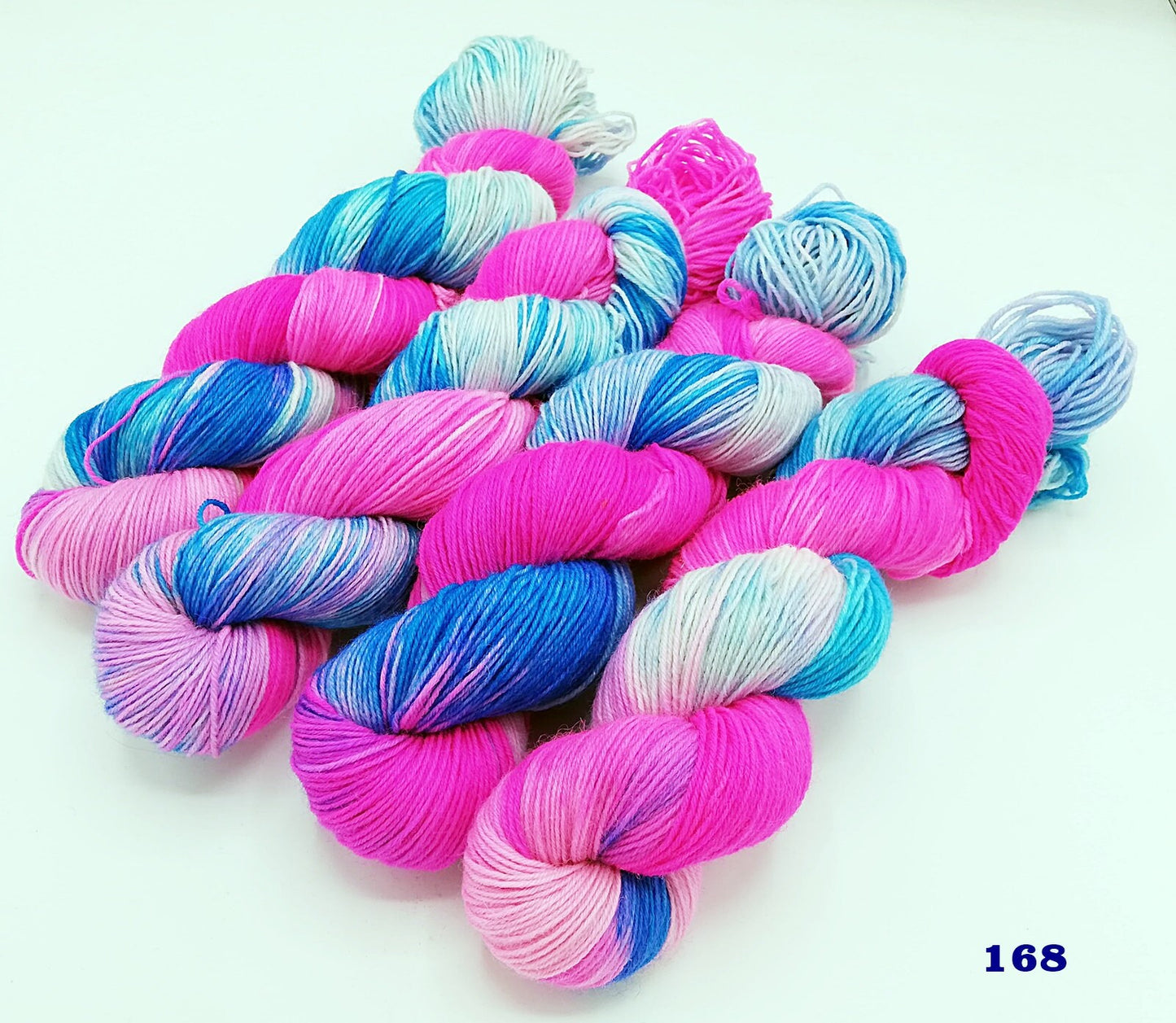 Sockenwolle COZY handgefärbt 75  Wolle, 25 Polyamid 100 g   Nr.168