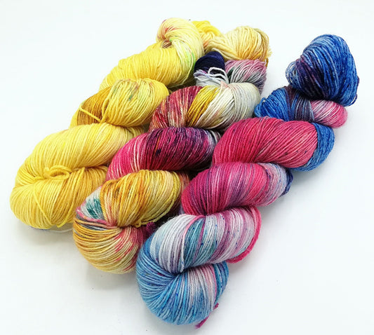 Garn-Set Sockenwolle  3x100g  75  Wolle, 25 Polyamid  #321